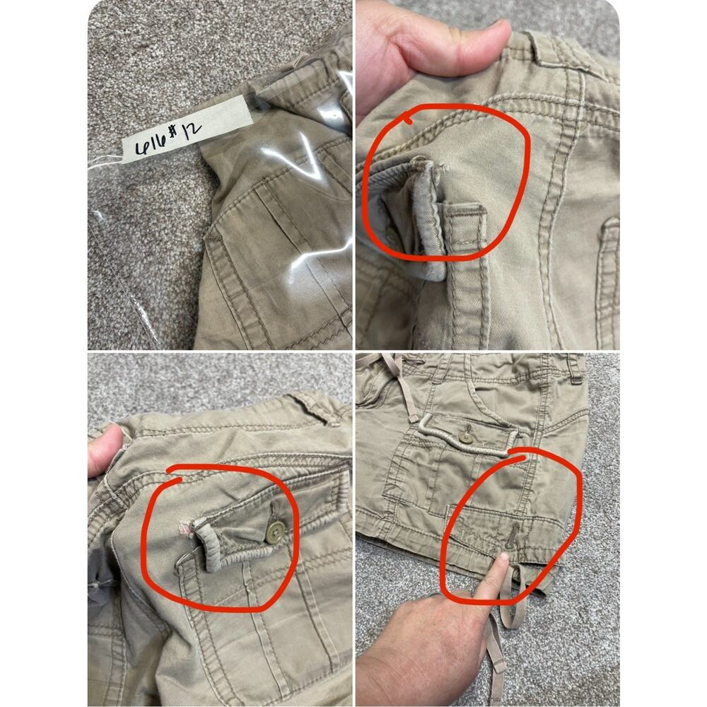Y2K 00s Skater parachute Utility Cargo Low Rise Drawstring UNIONBAY Womens/jr 7 - Picture 13 of 13